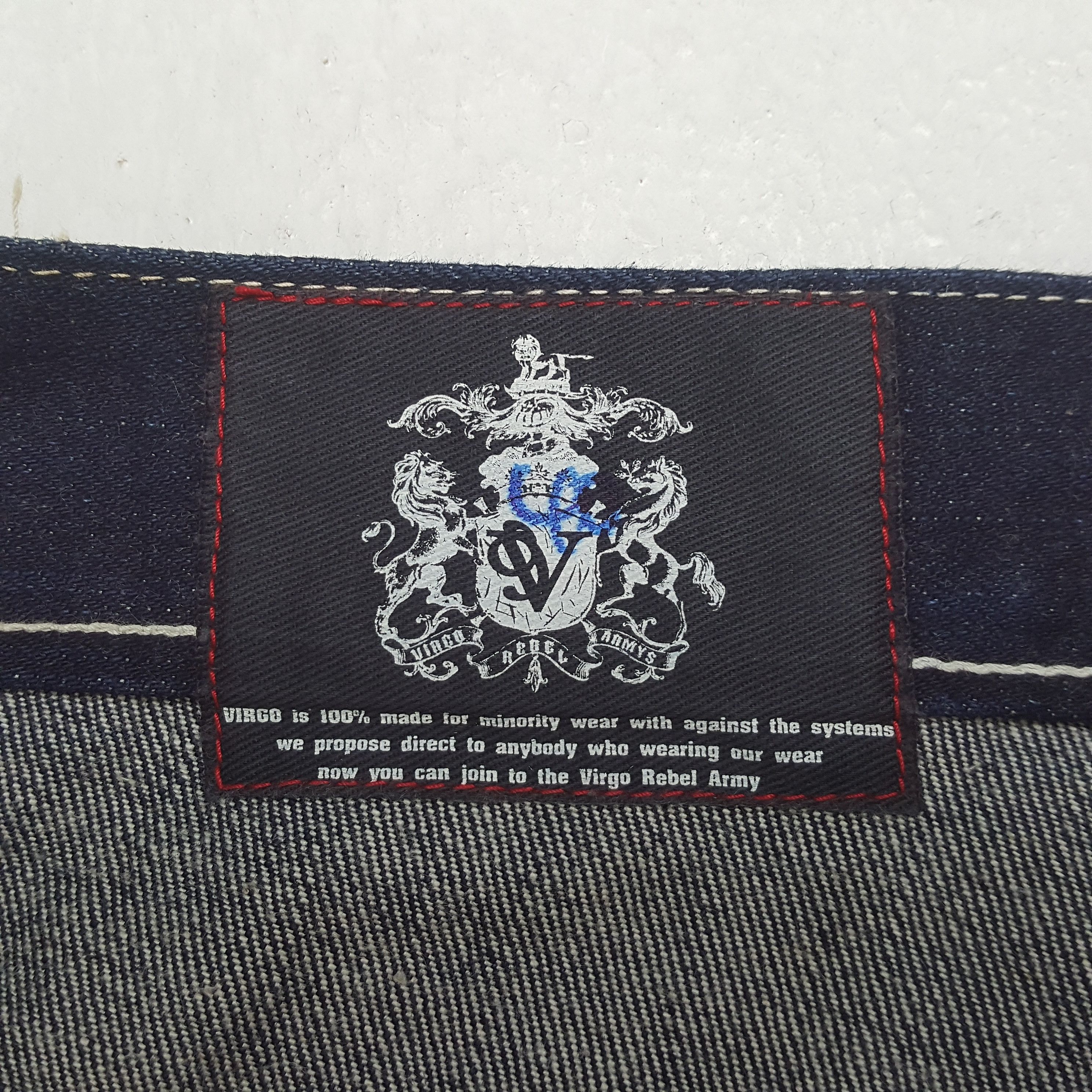 Japanese Brand Virgo Rebel Army Streetwear Style Jeans RR29 Size US 32 / EU 48 - 13 Thumbnail