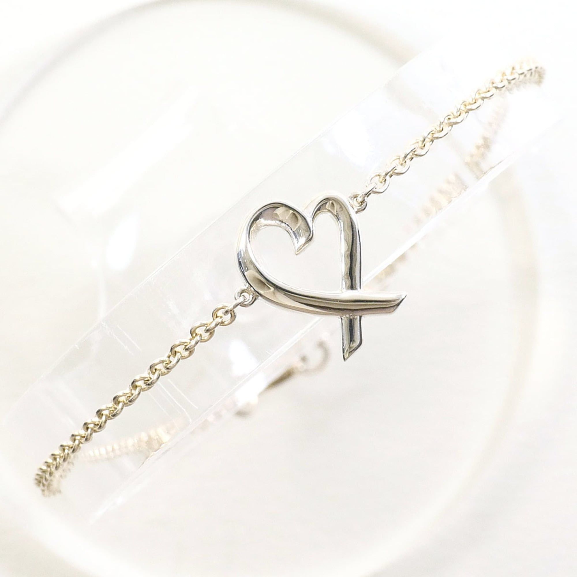 Tiffany & Co. Tiffany & Co. Loving Heart Sterling Silver Bracelet, Total Weight: Approximately 1.8g, Jewelry, Like New, Free Shipping, Gift Wrapping Size ONE SIZE - 1 Thumbnail