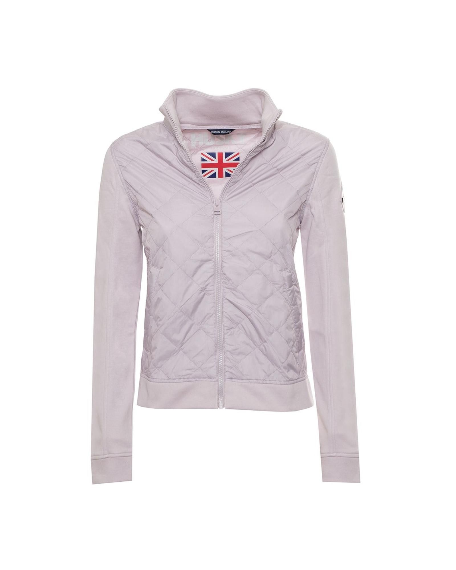 image of Husky Solid Colour Long Sleeve Zip-Up Sweatshirt in Violet, Women's (Size Small)