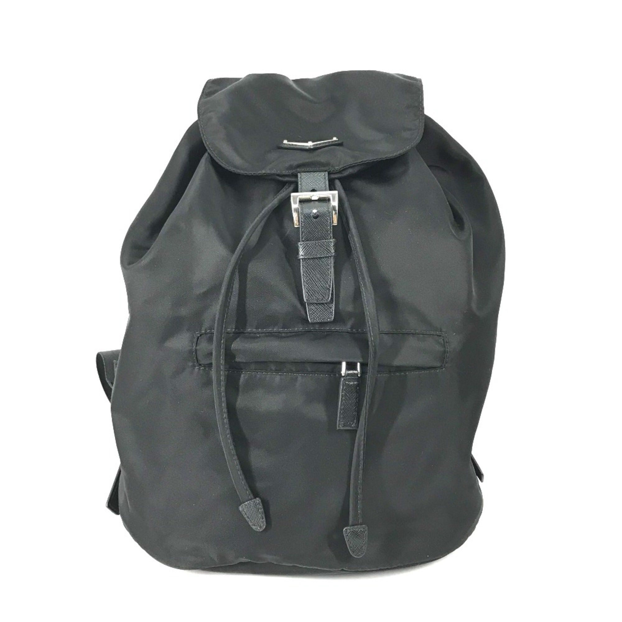 Prada PRADA 1BZ032 Logo Plate backpack bag Backpack Black Size ONE SIZE - 1 Thumbnail
