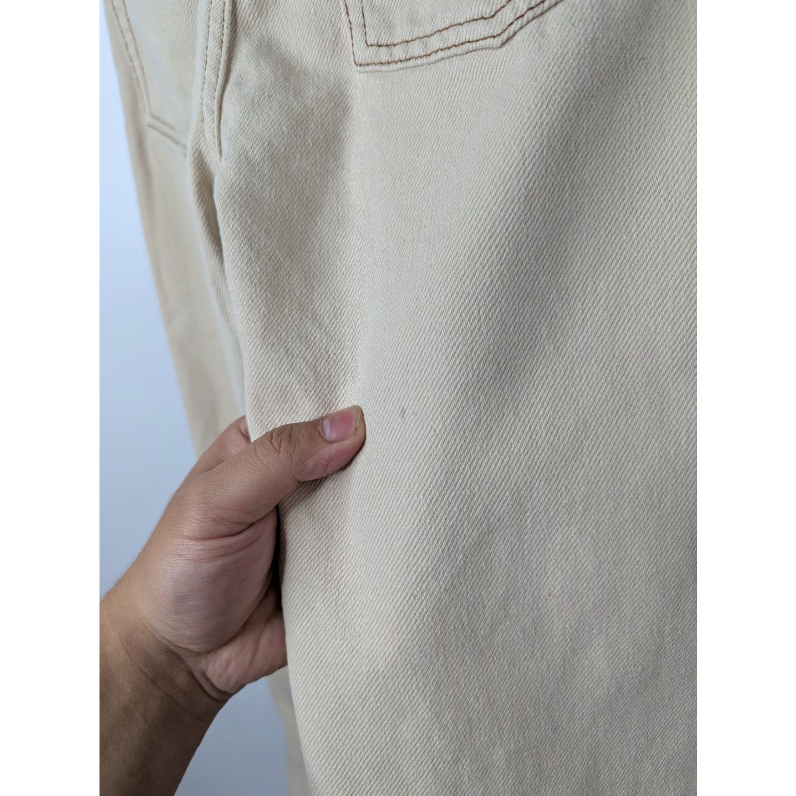 Reformation VINTAGE Reformation Cowboy Jeans Straight Women’s Size 23 Beige Almond High Rise Size 40" / US 18 - 7 Thumbnail