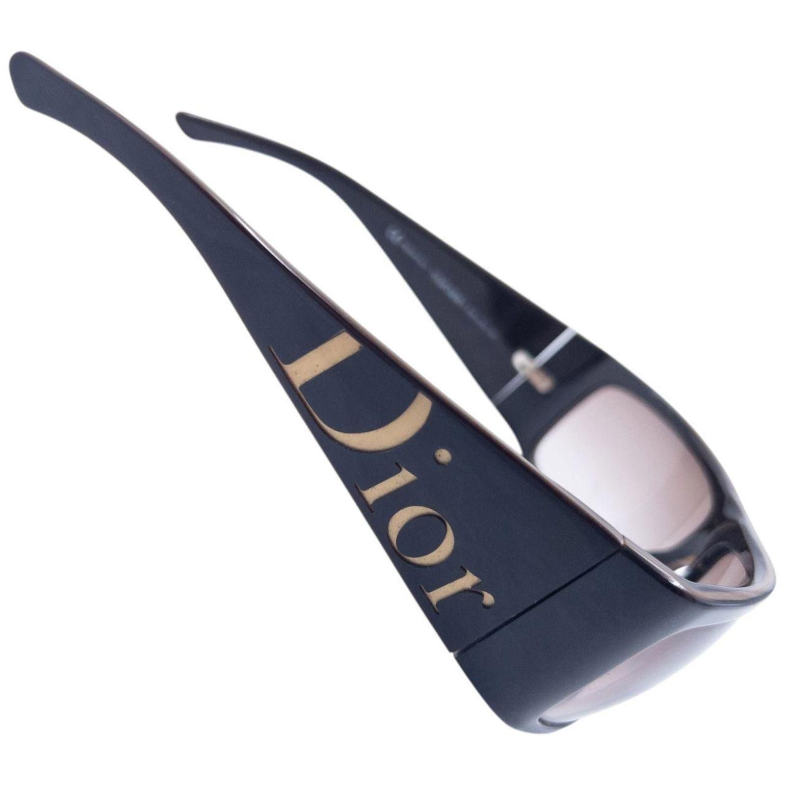 Dior Vintage 2000s Dior Embossed Shield Sunglasses Size ONE SIZE - 3 Thumbnail