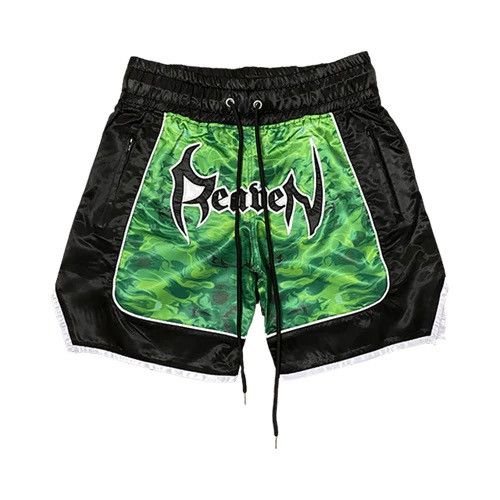 Other REAVEN GREEN FLAMES THAI SHORTS SIZE III (MEDIUM) Size US 32 / EU 48 - 1 Thumbnail