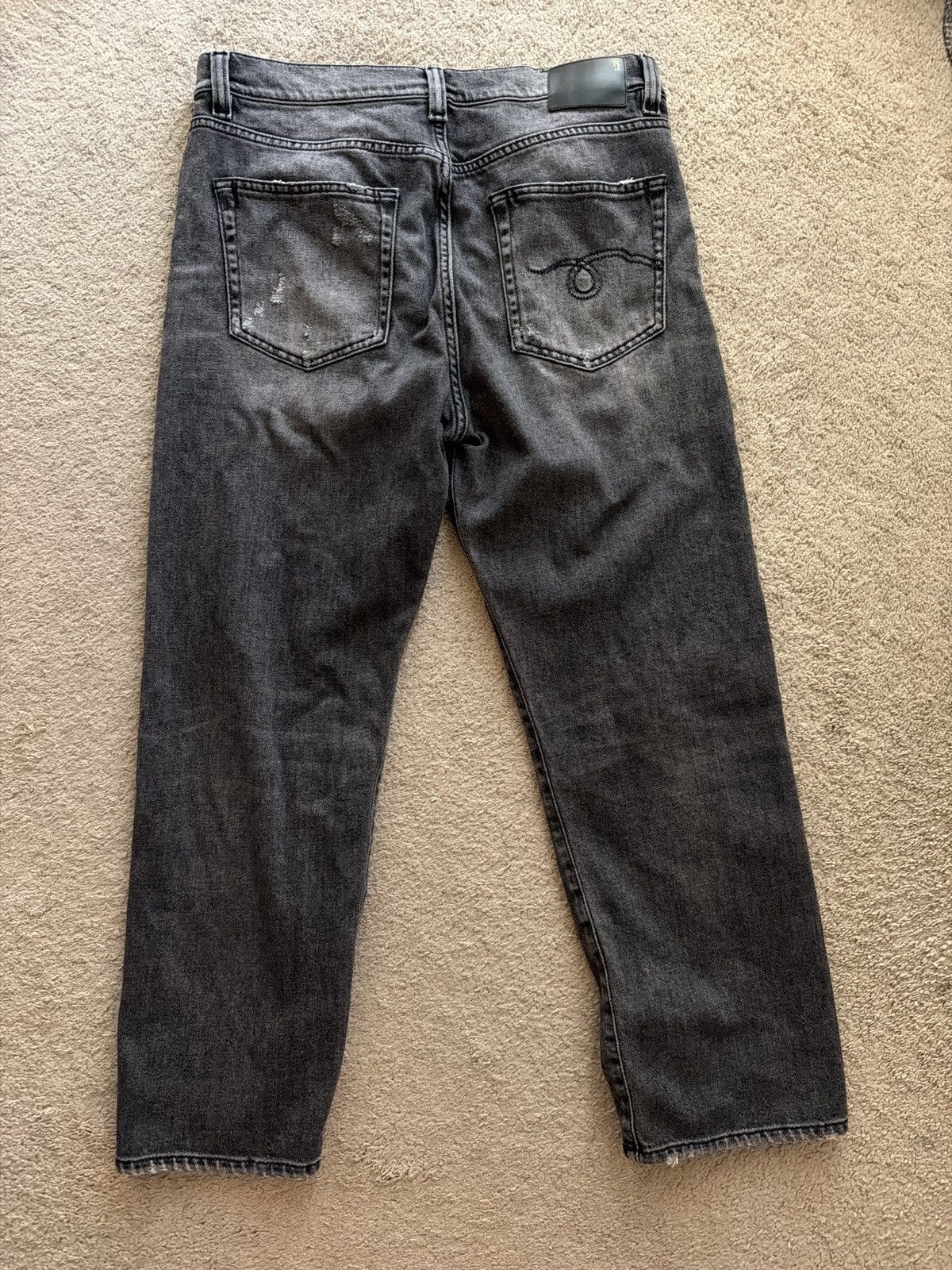 R13 R13 Cropped Jeans Faded black with distressing size 33 Size US 33 - 2 Thumbnail