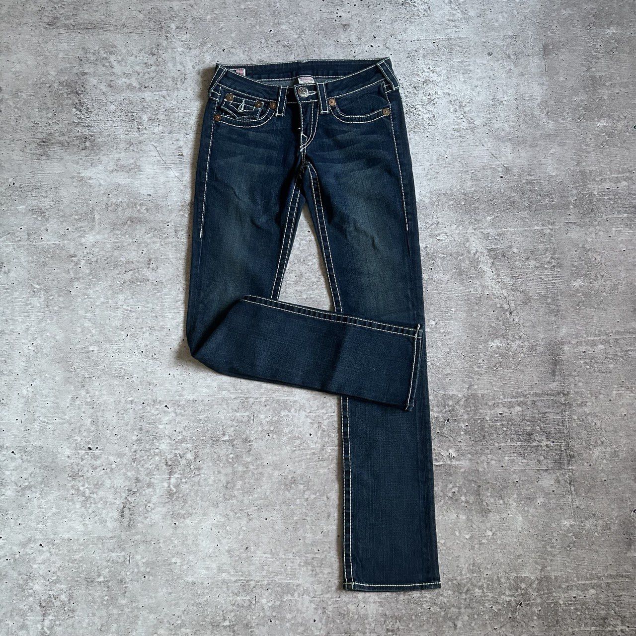 True Religion × Vintage True Religion Billy Big T Vintage denim big logo Jeans pants Size 27" / US 4 / IT 40 - 3 Thumbnail