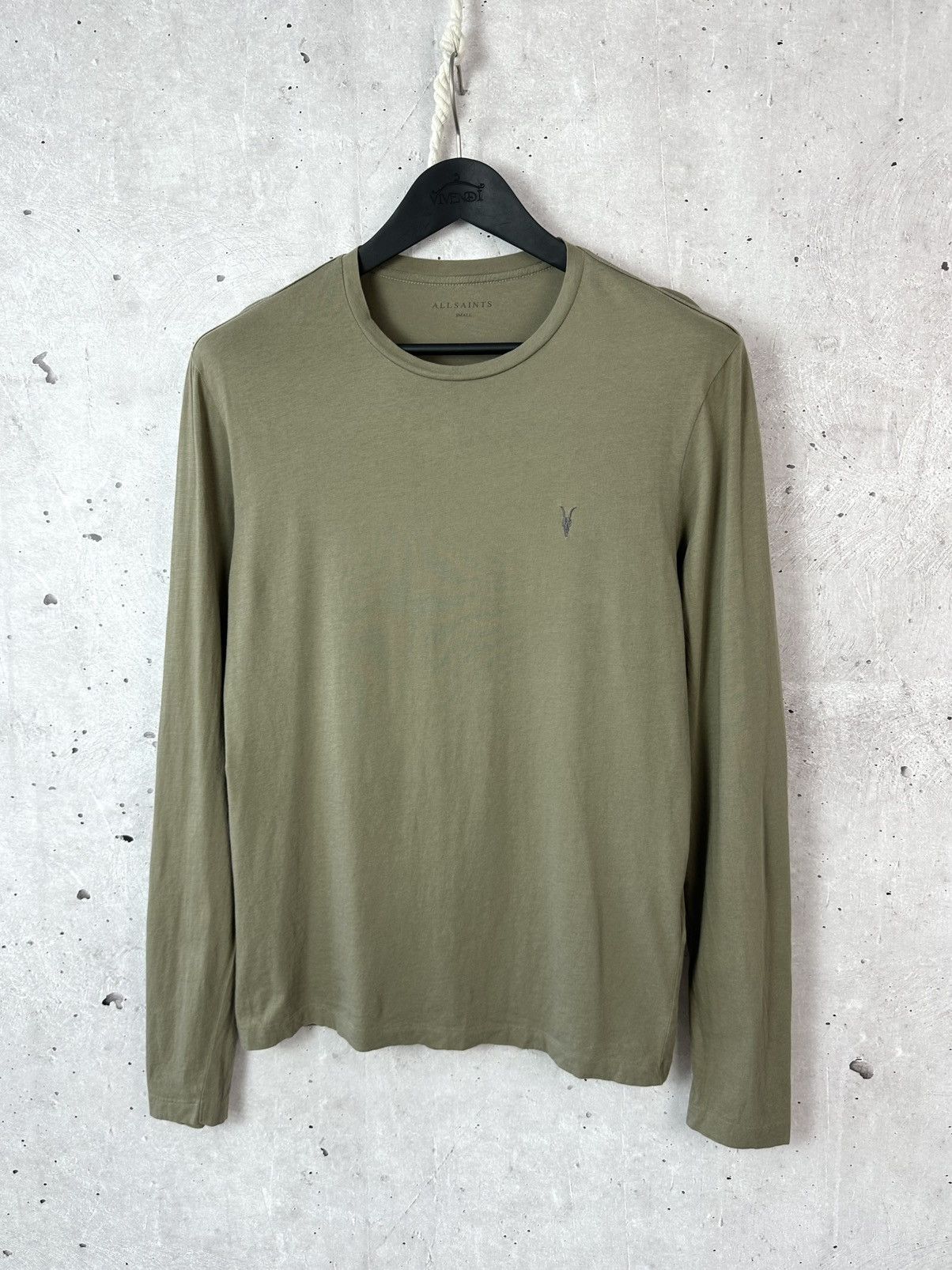 Allsaints Allsaints Tonic Khaki Crew Neck Cotton Long Sleeve Size US S / EU 44-46 / 1 - 1 Thumbnail