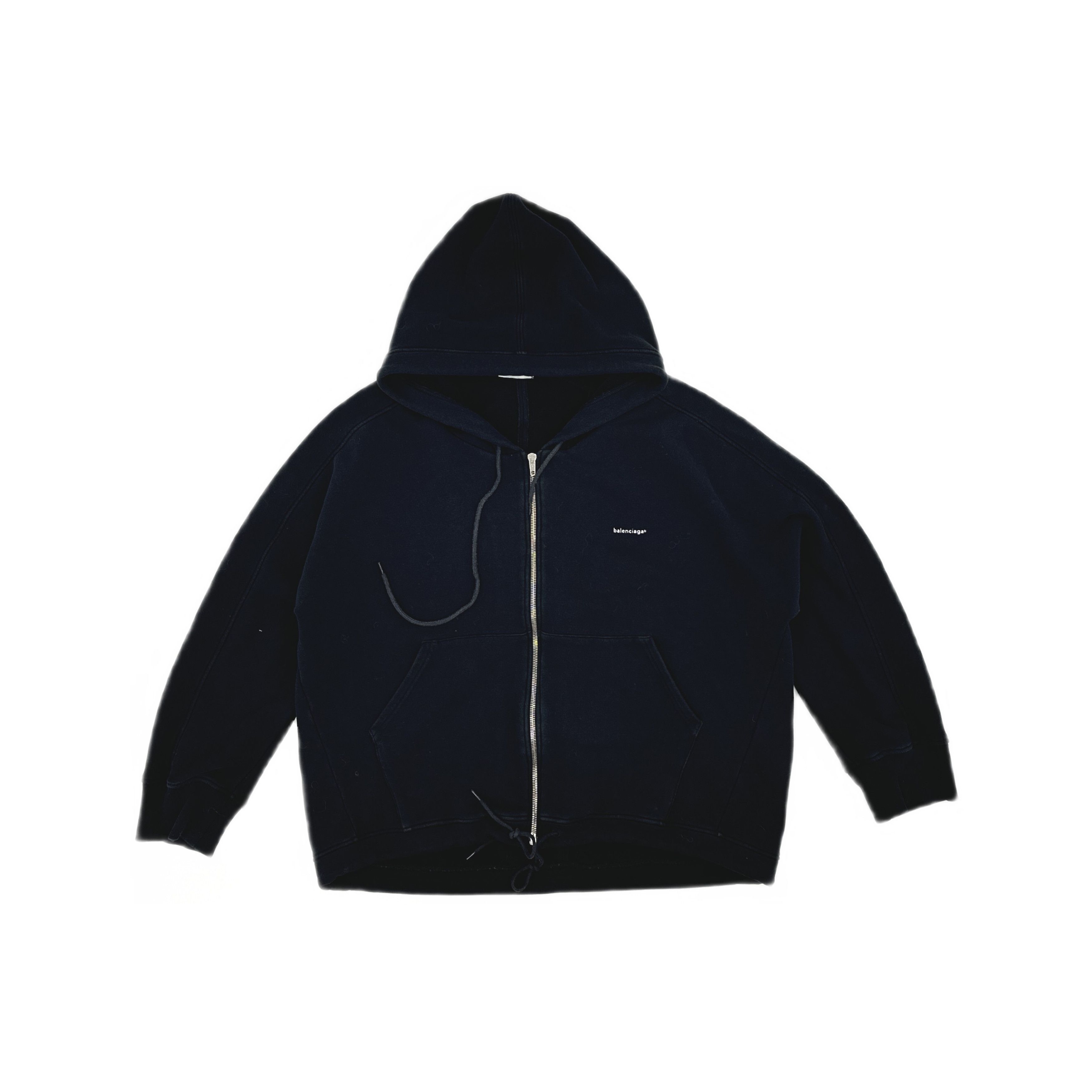 Balenciaga Balenciaga Logo Zip-Up Hoodie | Grailed