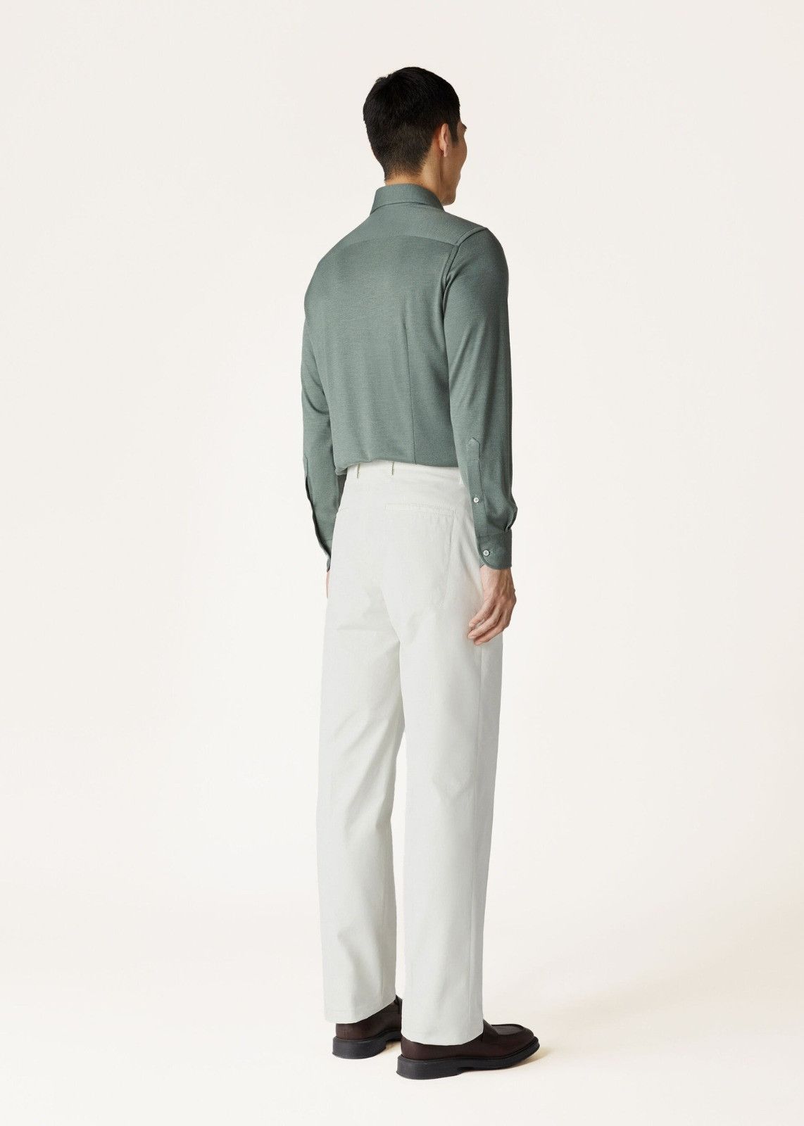 Loro Piana o1srvl11e0325 FAM9540 Andrew Shirt in Sage Green Size US XL / EU 56 / 4 - 5 Thumbnail
