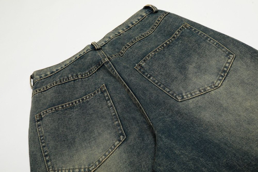Vintage Men's hip-hop distressed funny cartoon embroidered jeans Size US 32 / EU 48 - 5 Thumbnail