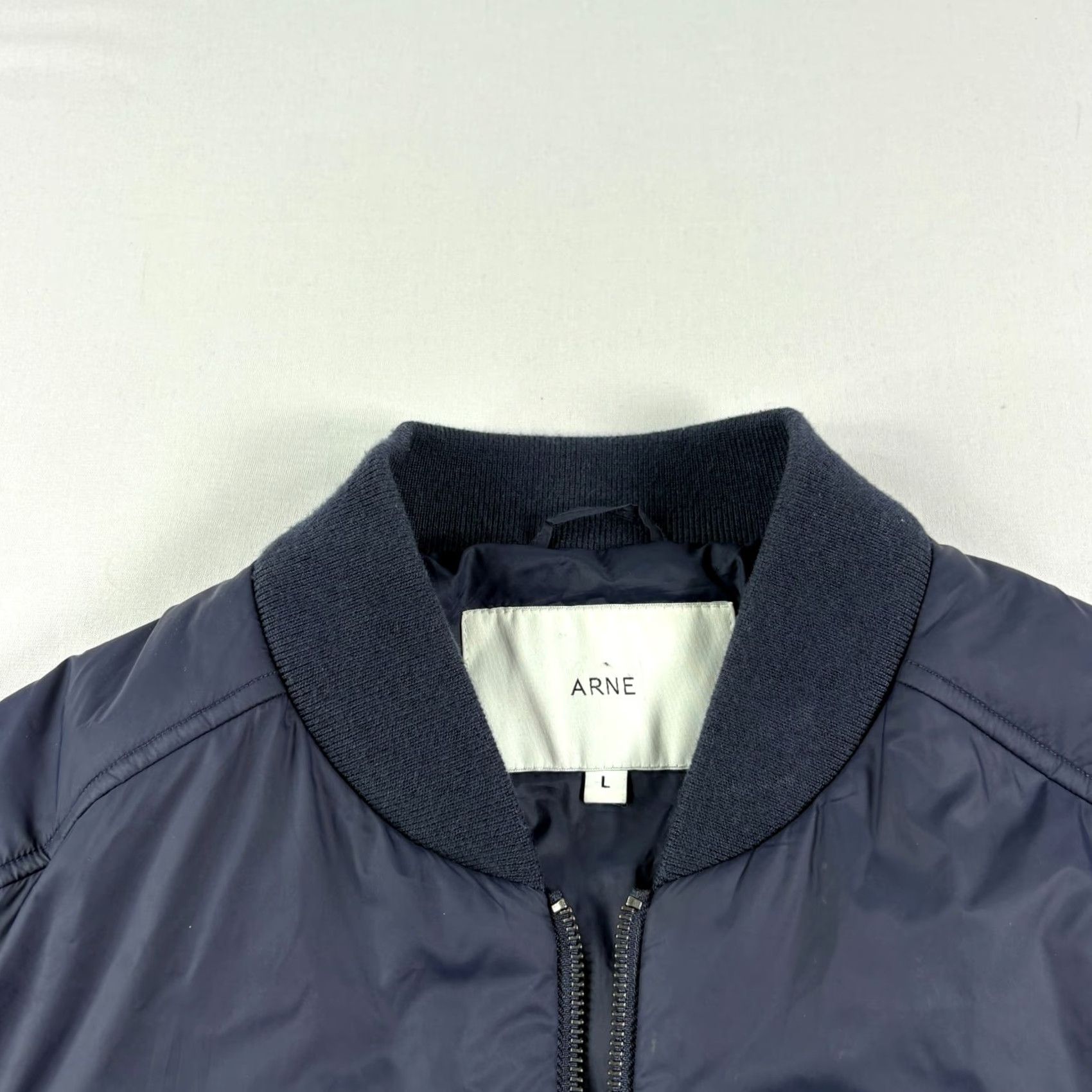Vintage Arne Jacket Mens L Blue Bomber Full Zip Casual Long Sleeve Size US L / EU 52-54 / 3 - 3 Thumbnail