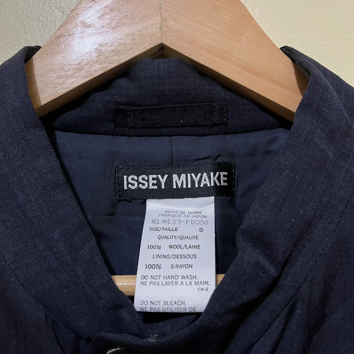 Issey Miyake 90s ISSEY MIYAKE - CHINESE COLLAR NAVY BLAZER Size 40S - 4 Thumbnail