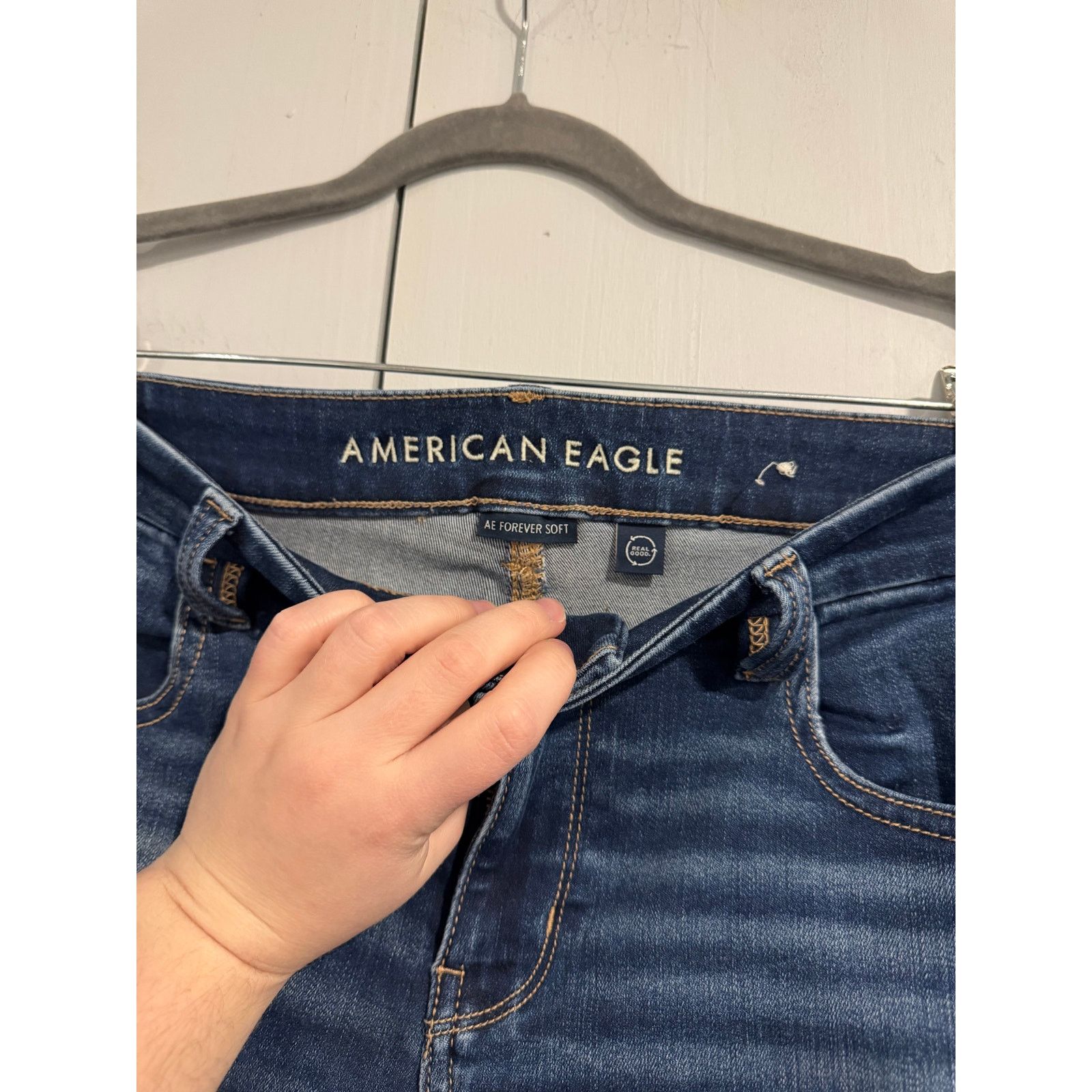 American Eagle Outfitters American Eagle Curvy High Rise Jeggings Size 12- wore 1x Size 30" / US 8 / IT 44 - 5 Thumbnail