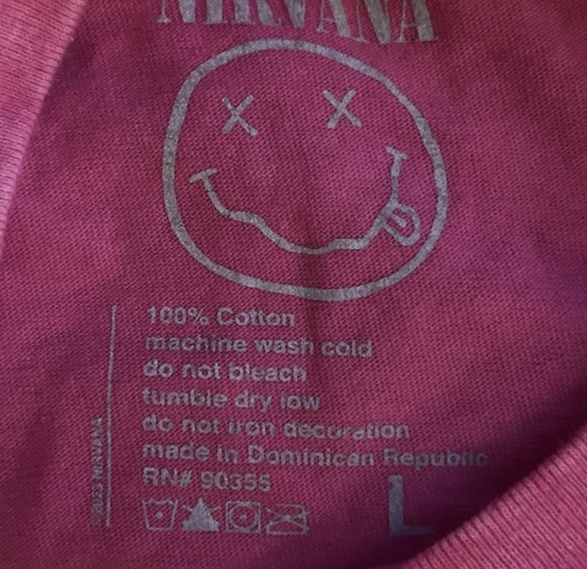 Nirvana Y2K Nirvana Graphic Tee Pink Rainbow Swirl Size US L / EU 52-54 / 3 - 6 Thumbnail