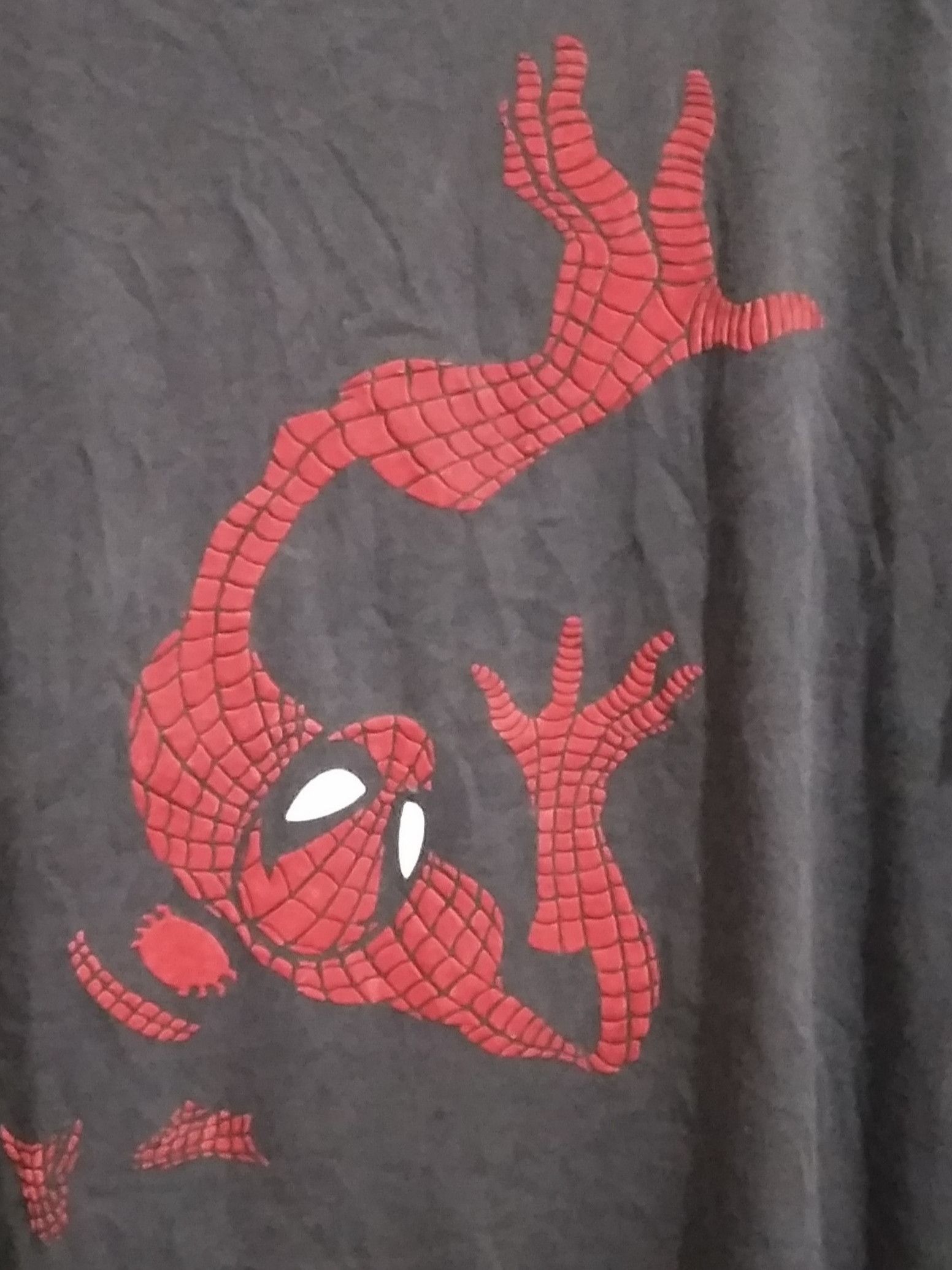 Marvel Comics × Vintage Vintage 90s SpiderMan w/ flocked graphic RARE Size US L / EU 52-54 / 3 - 5 Thumbnail