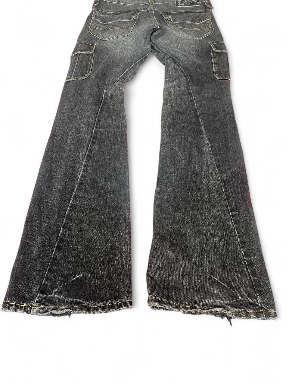 If Six Was Nine Flare jeans Lee multipocket cargo distressed denim twist leg Size US 30 / EU 46 - 16 Thumbnail