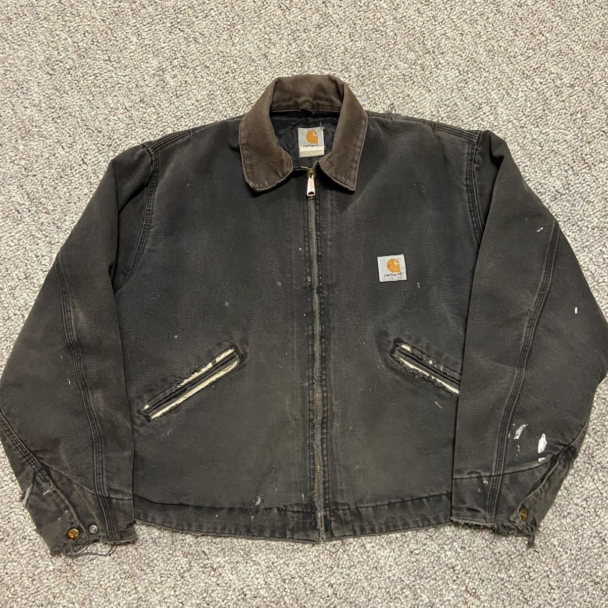 Carhartt 90s Carhartt Detroit Jacket J80 BLK Used Size US L / EU 52-54 / 3 - 1 Thumbnail