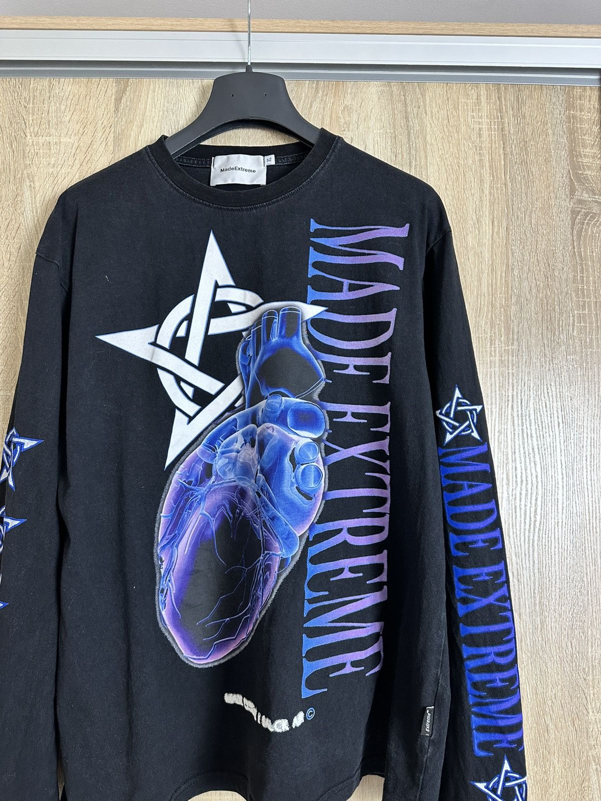 Japanese Brand 🔥 Made Extreme x Balck Air T Shirt Long Sleeve Art Printed Size US XL / EU 56 / 4 - 2 Thumbnail