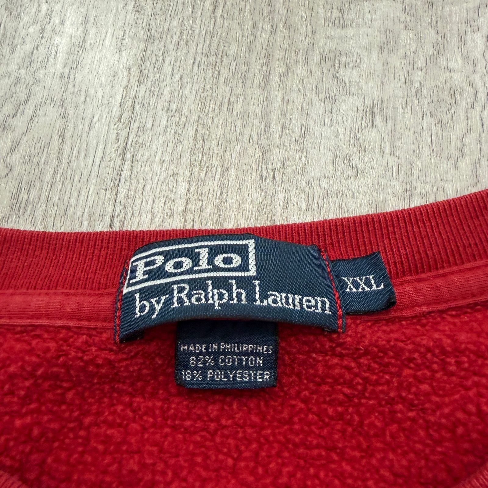 Polo Ralph Lauren Vintage Polo Ralph Lauren Sweatshirt Men's 2XL Red Crewneck Size US XXL / EU 58 / 5 - 4 Thumbnail