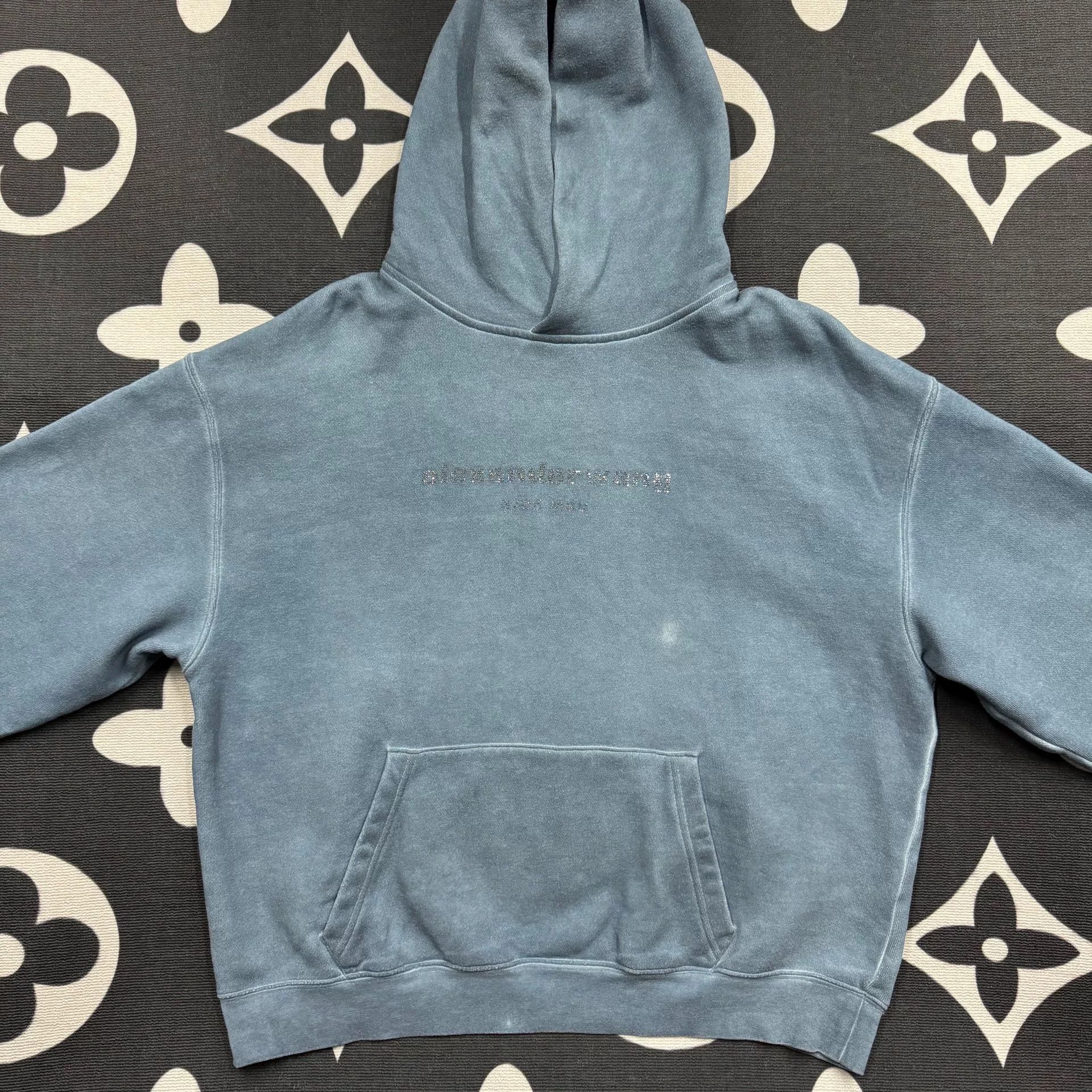 Alexander Wang Alexander Wang Acid-Wash Haze Blue Hoodie Size US M / EU 48-50 / 2 - 1 Thumbnail