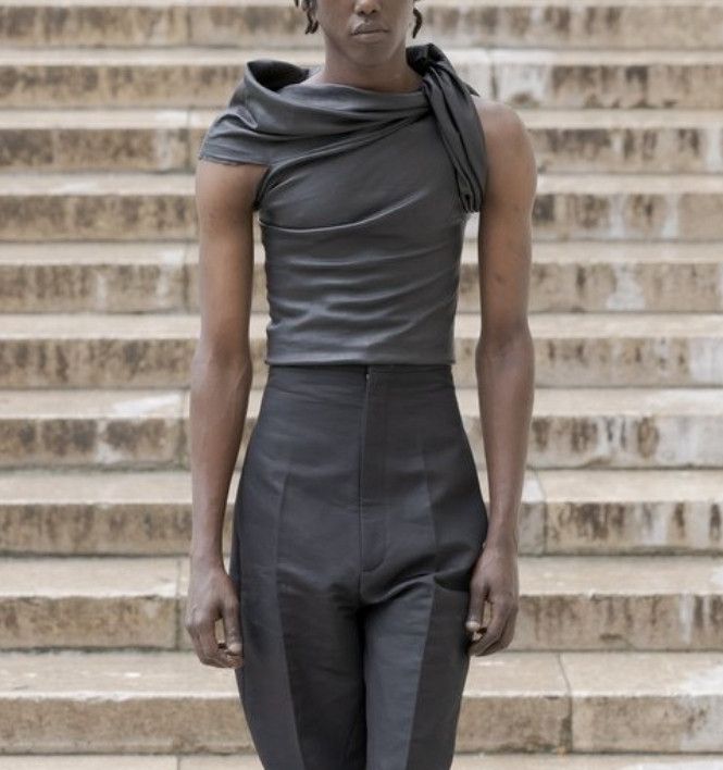Rick Owens Runway LIDO Rick Owens 46 size top leather 100% very stretch Size US S / EU 44-46 / 1 - 2 Thumbnail
