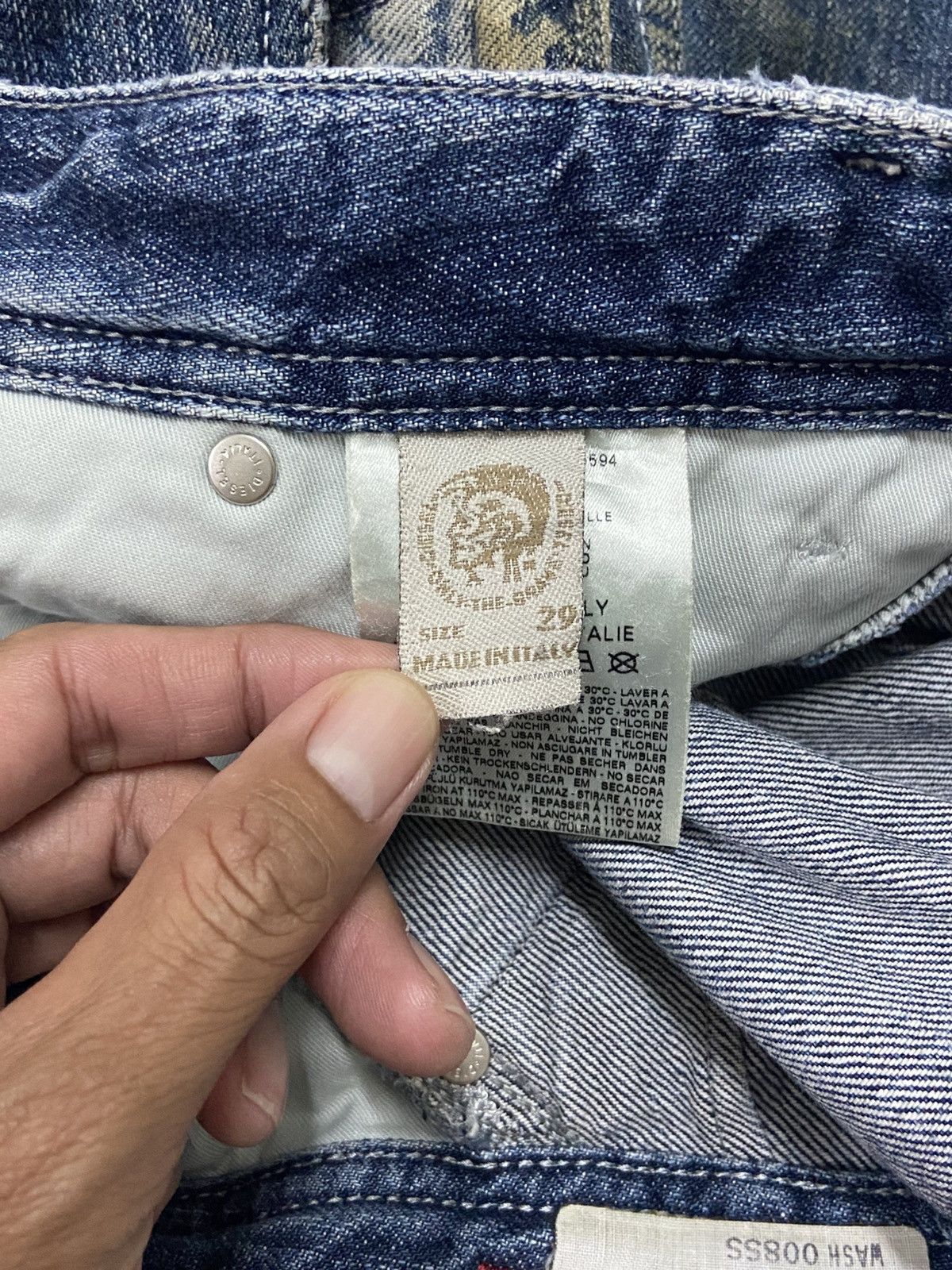 Diesel Diesel PHEYO 008SS Cinch Back Buckle Denim Jeans Men's Size US 29 - 9 Thumbnail