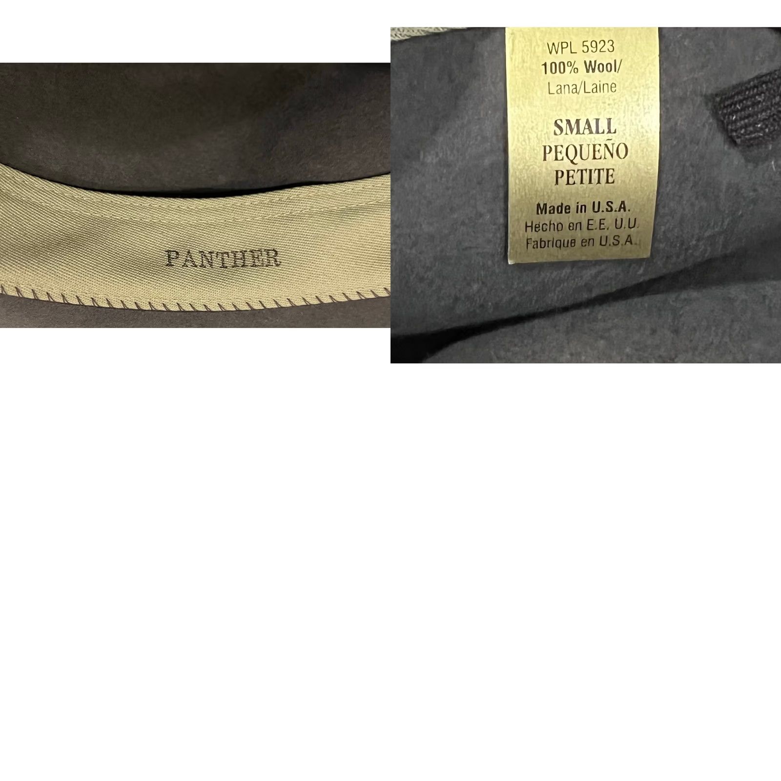 CO VINTAGE Golden Gate Hat Co Panther Gray Wool Fedora Pheasant Feather Band Men’s Small Fedora Hat Cowboys Western Mens Small Gray Wool Fedora Hat Size US 29 - 9 Thumbnail