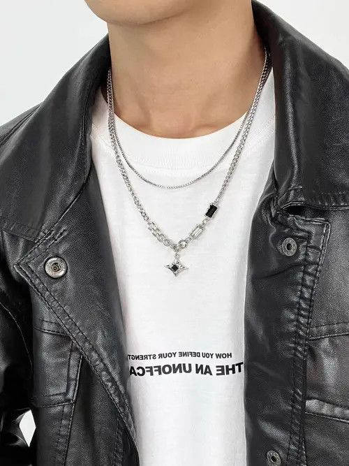 Jewelry Layered Silver Necklace Set Size ONE SIZE - 6 Thumbnail