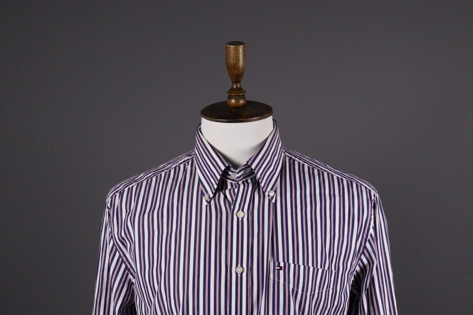 Tommy Hilfiger Tommy Hilfiger 80's Two Ply Multicolor Stripe Shirt L Size US L / EU 52-54 / 3 - 2 Thumbnail