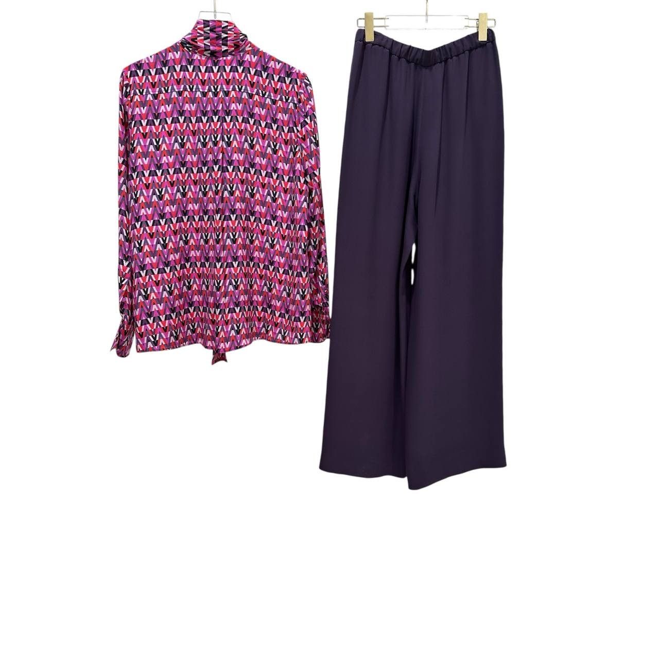 Valentino Valentino Silk Blouse Pants Set Suit - Women's Sz 40/42 Size M / US 6-8 / IT 42-44 - 1 Thumbnail