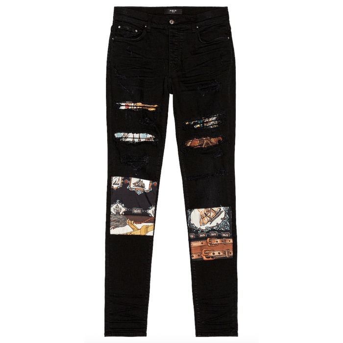 Amiri Amiri Scarves Art Patch Jeans Antique Black | Grailed