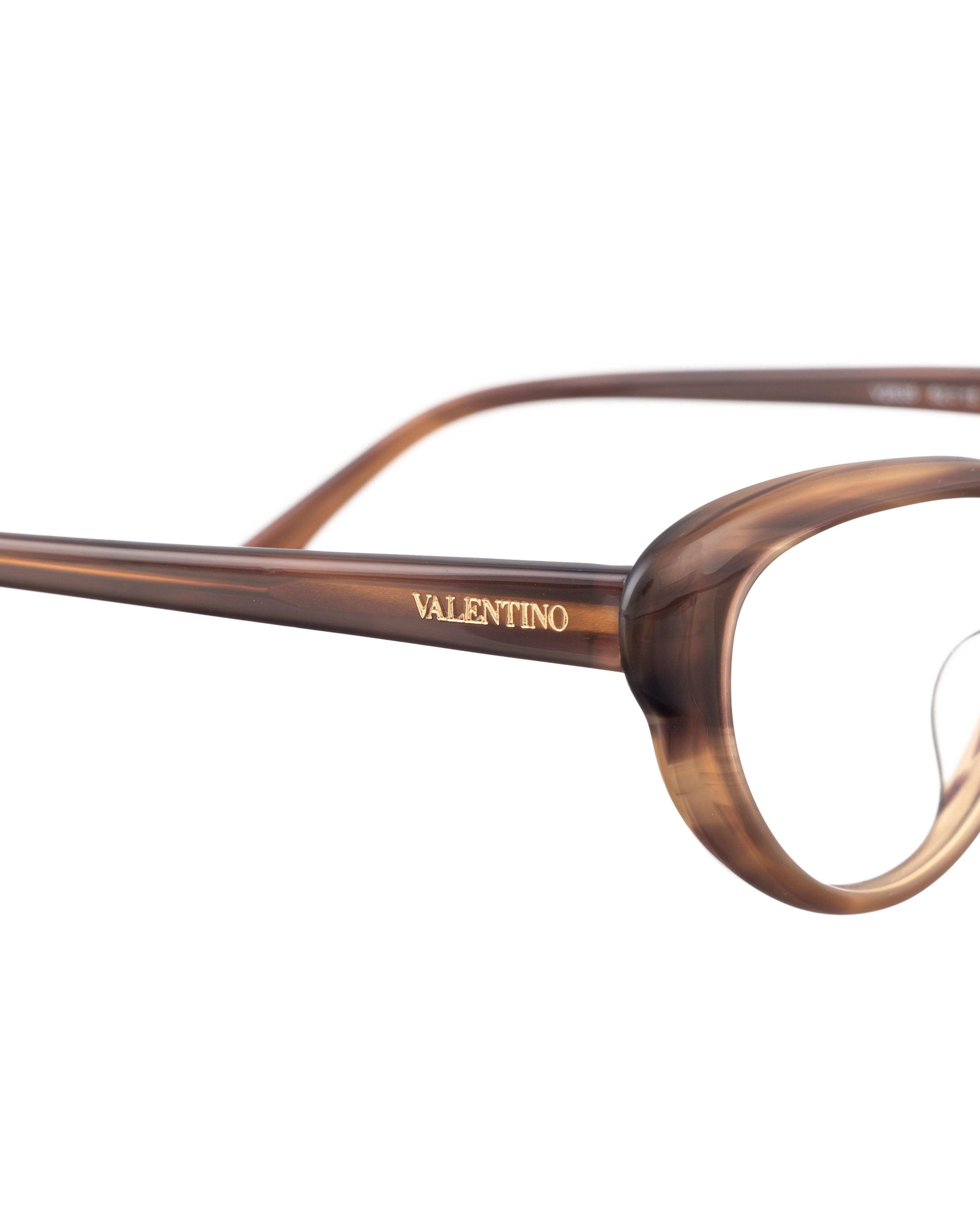 Valentino Valentino 00s Brown Stone Cat Eye Glasses Size ONE SIZE - 2 Thumbnail