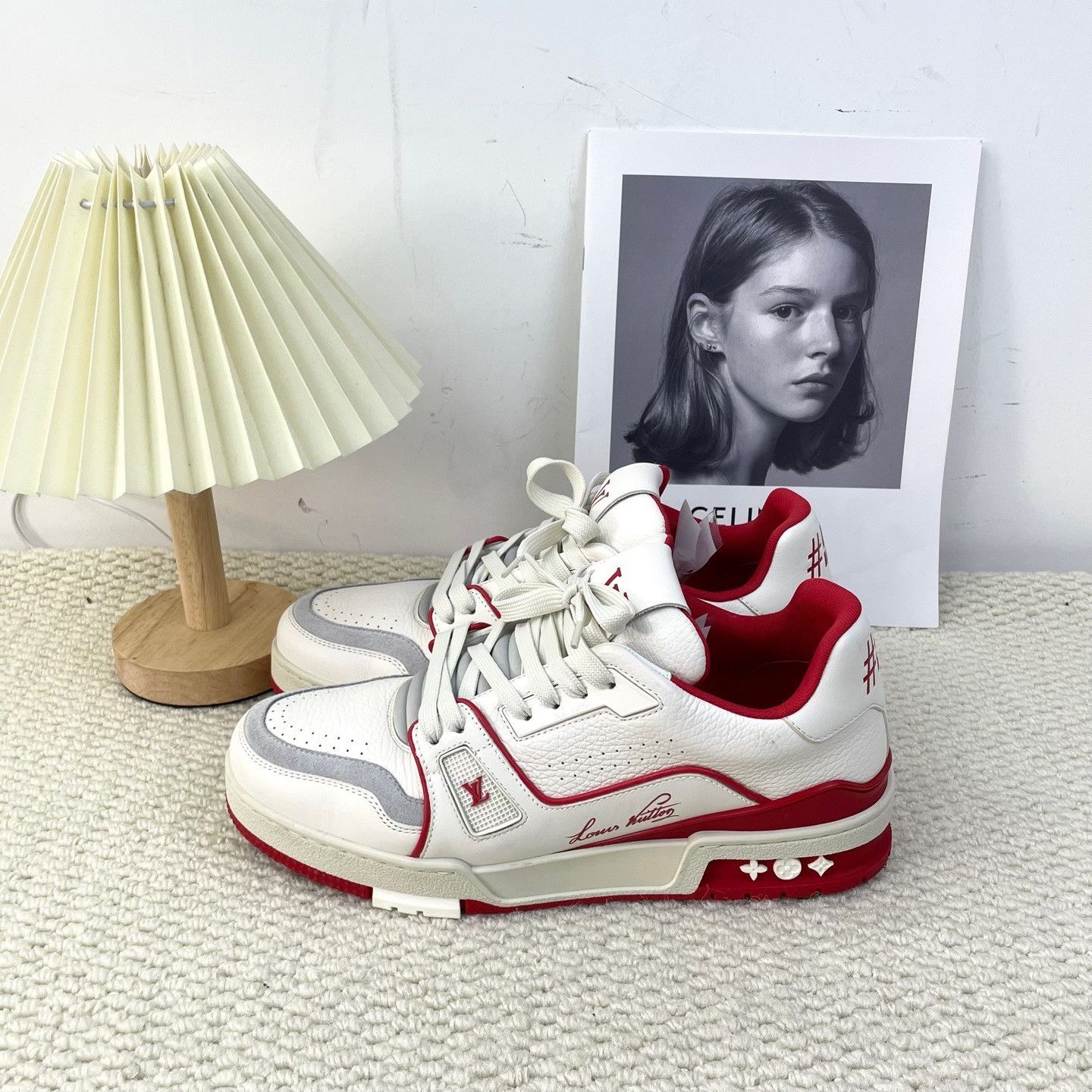 Louis Vuitton Louis Vuitton Training Red Lowtop Sneakers Men Size US 6 / EU 39 - 1 Thumbnail