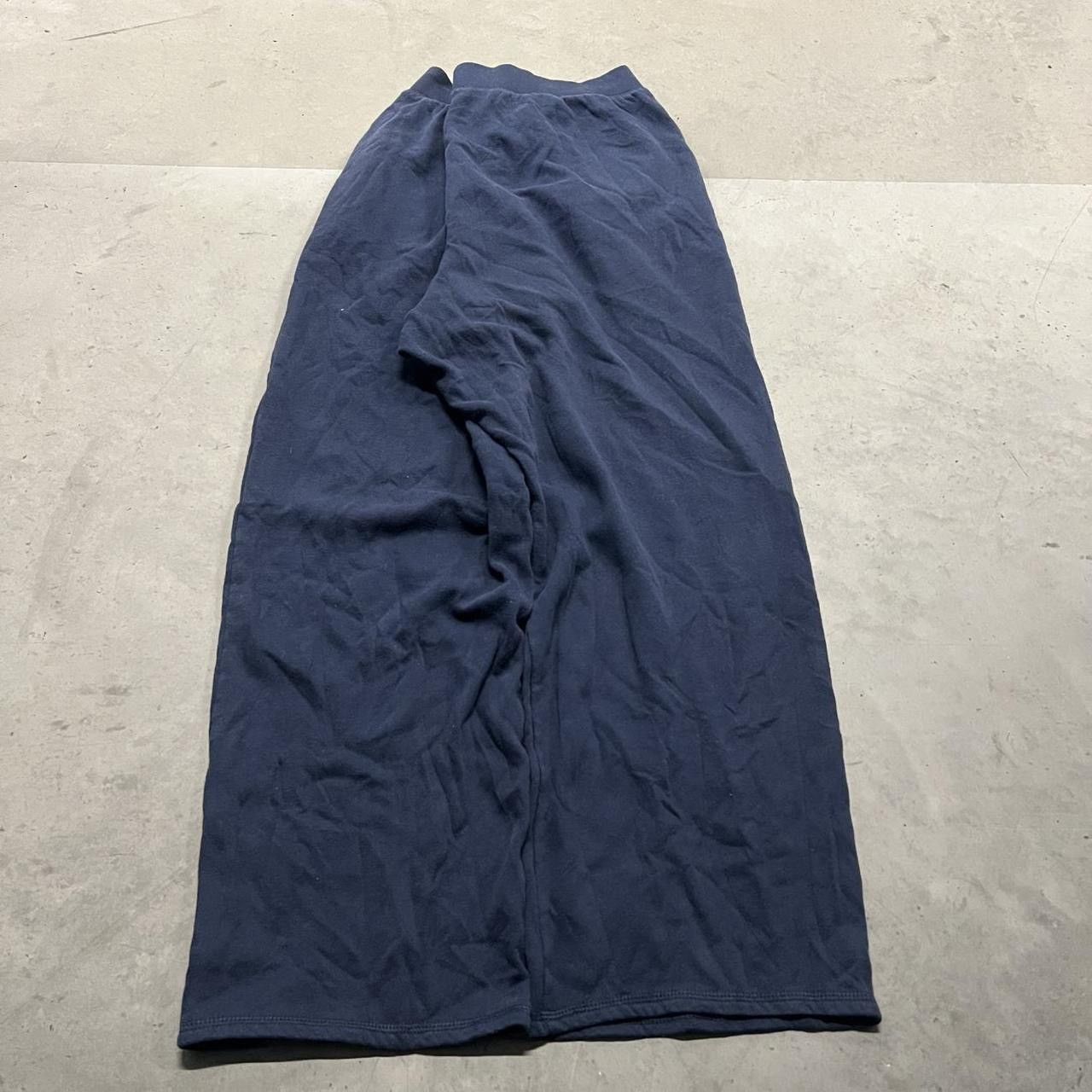 Japanese Brand × Vintage Crazy Vintage Y2K Baggy Wide Leg Navy Blue Sweatpants! Size US 38 / EU 54 - 6 Thumbnail