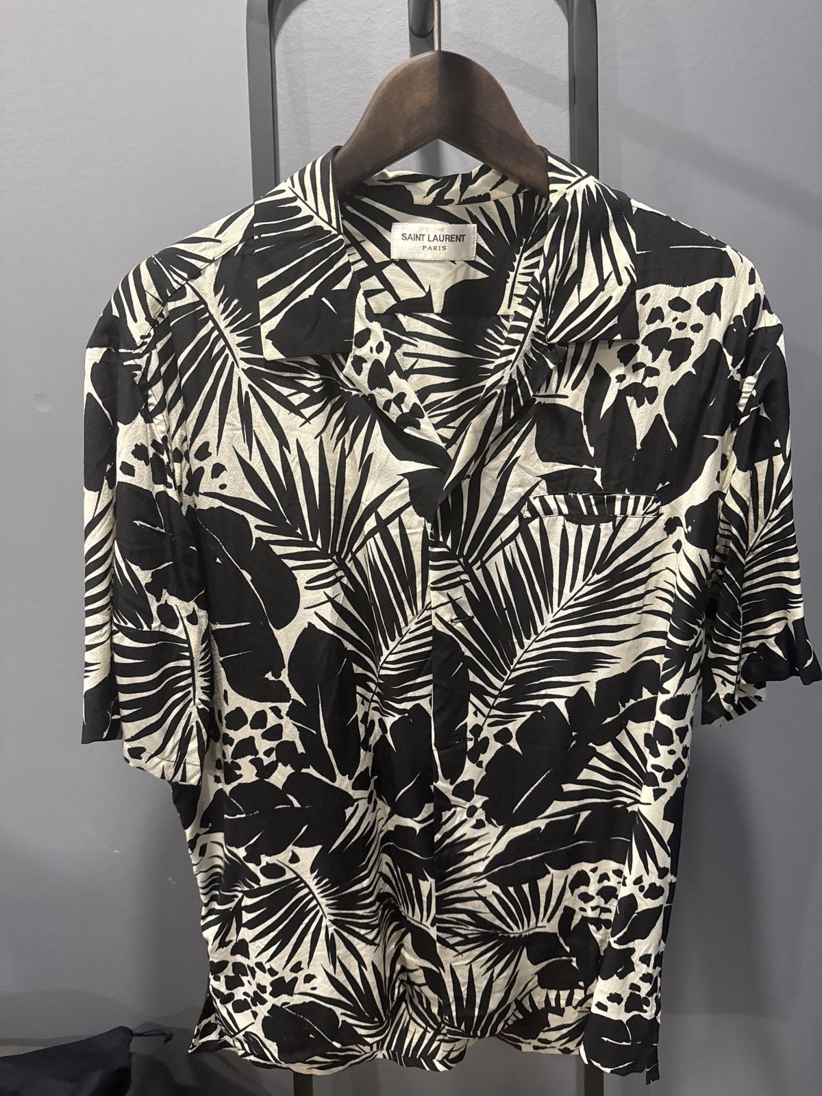 Saint Laurent Paris SLP Viscose shirt Size US M / EU 48-50 / 2 - 1 Thumbnail