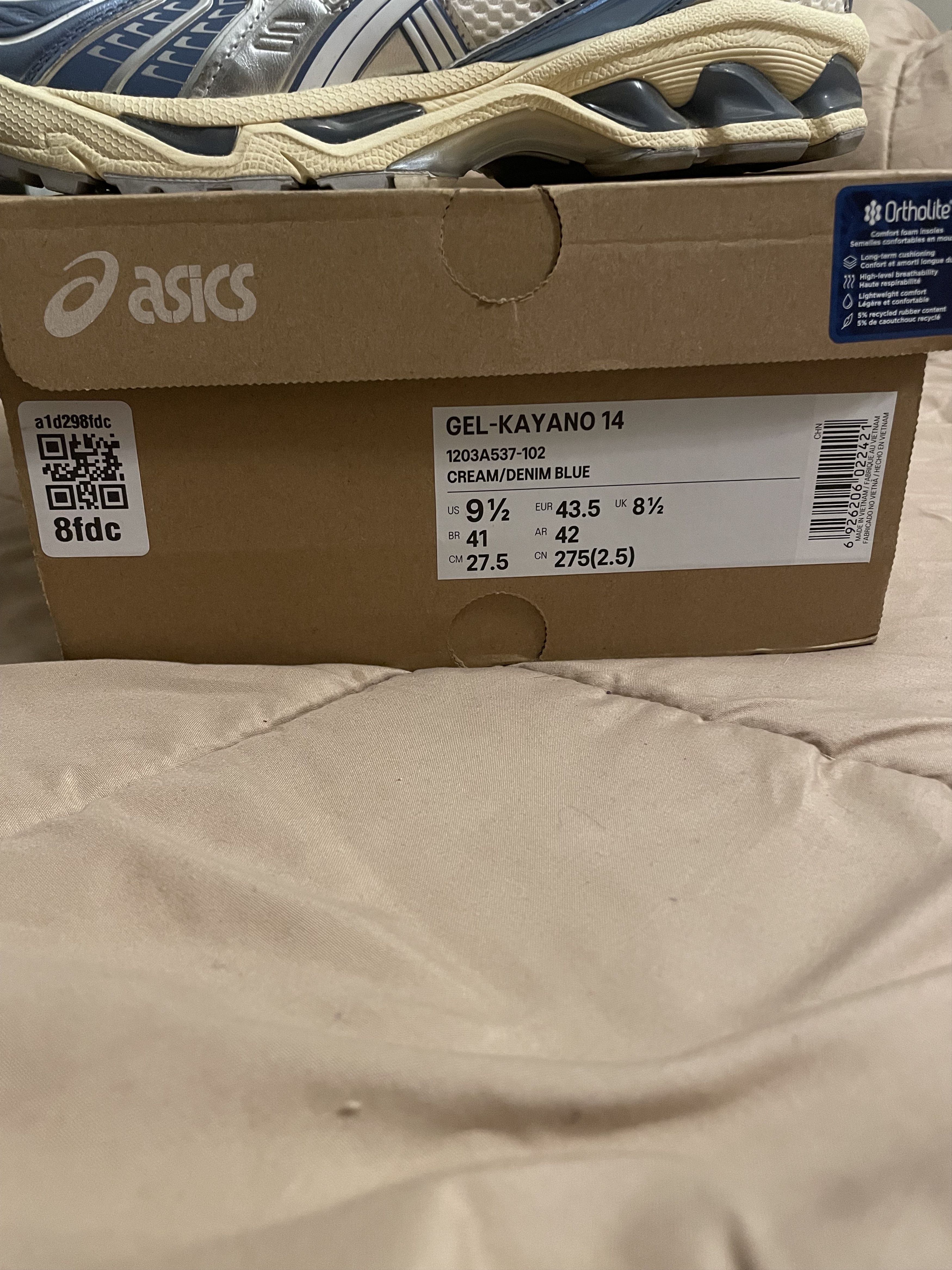 Asics Asics Gel-Kayano 14 "Cream/Denim Blue" Size US 9.5 / EU 42-43 - 6 Thumbnail
