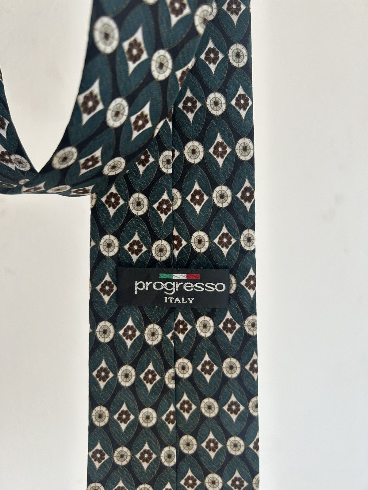 Other Progresso Italy Vintage Tie Green Size ONE SIZE - 5 Thumbnail