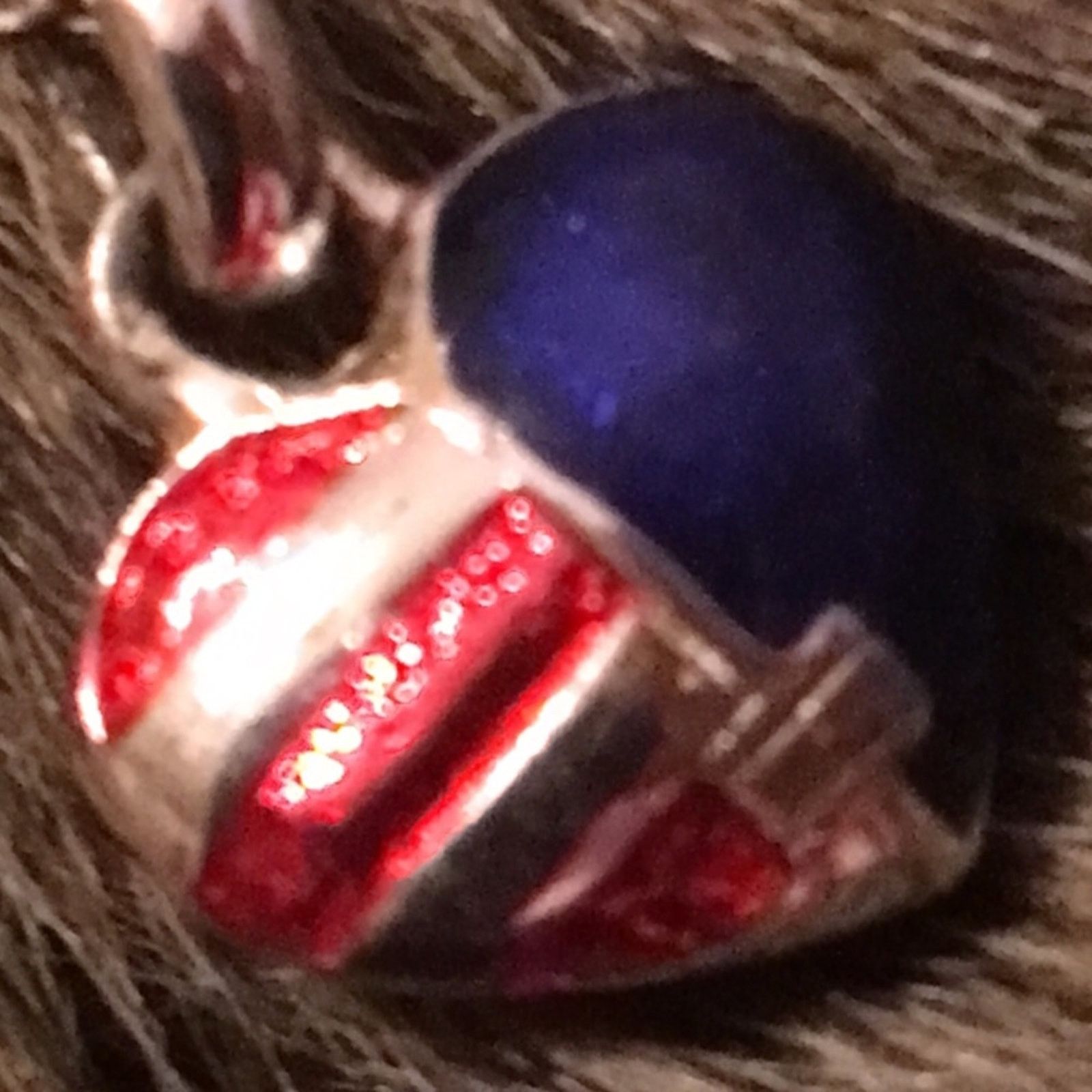 Jewelry American flag enamel heart rhinestone necklace Size ONE SIZE - 8 Thumbnail