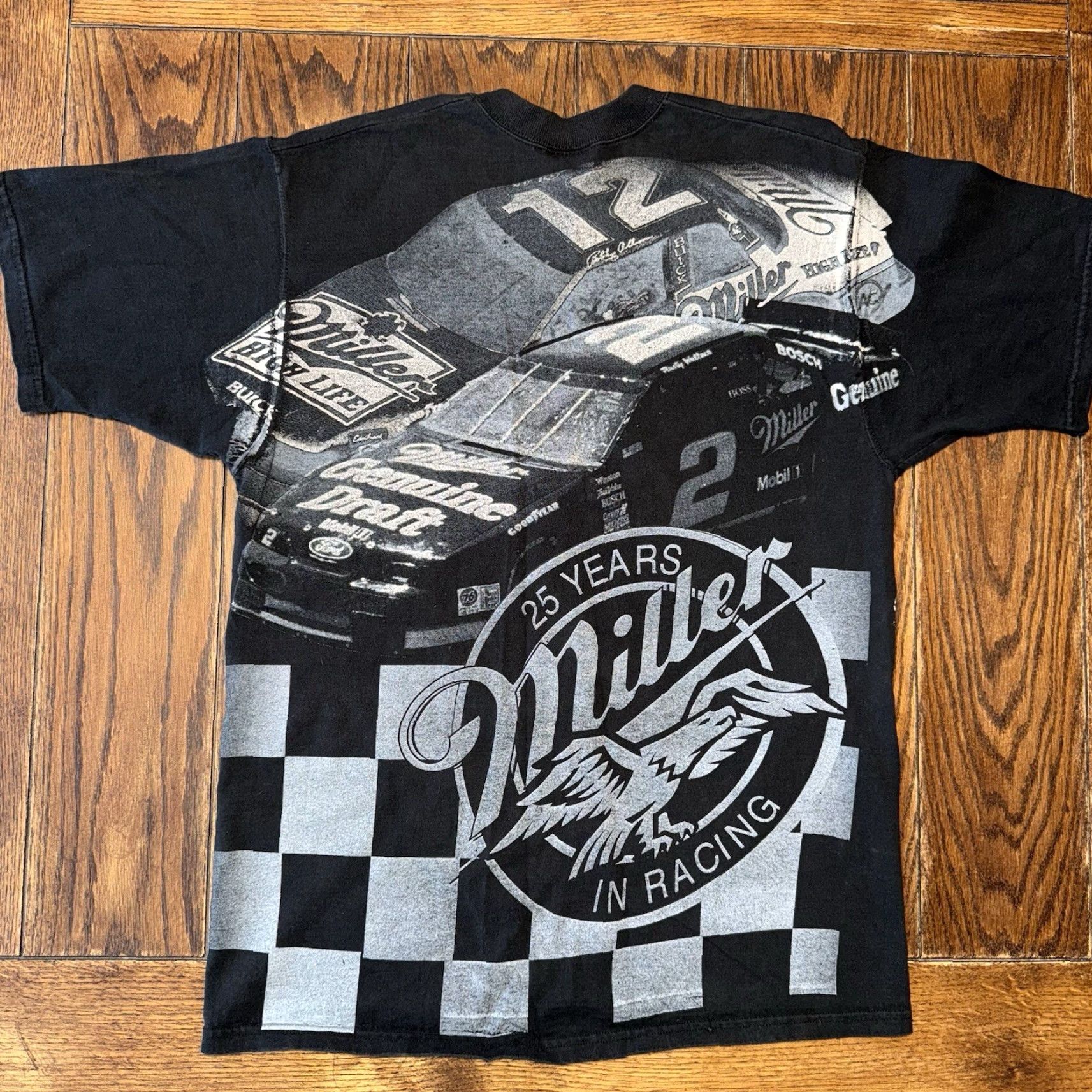 Chase Authentics VINTAGE Chase Authentics Nascar T-Shirt Mens Large AOP We Race For Beer 25 Yrs Rusty Wallace Black Size L Size US L / EU 52-54 / 3 - 7 Thumbnail
