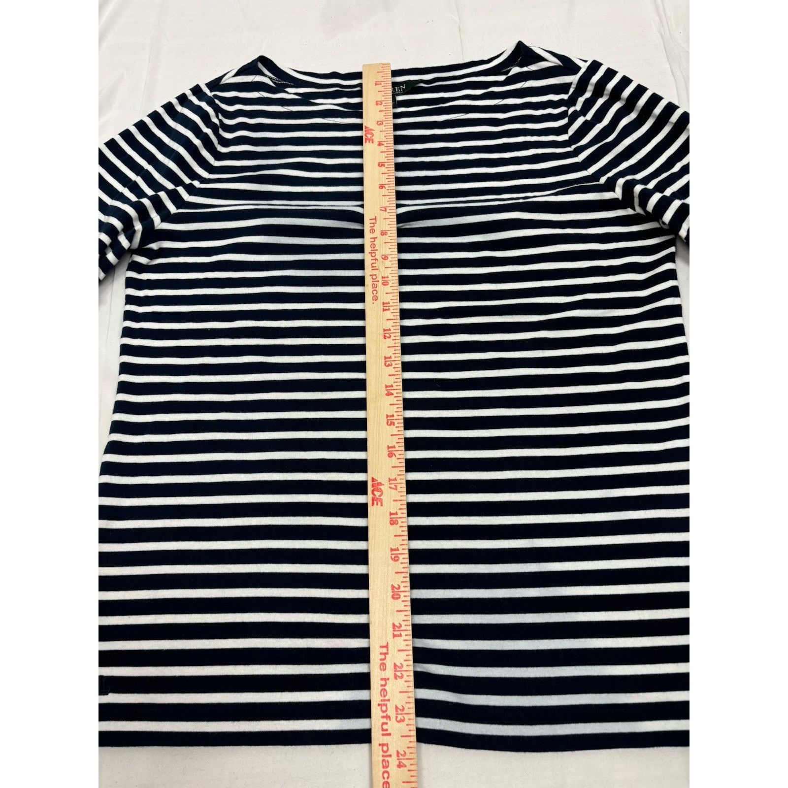Lauren Ralph Lauren Lauren by Ralph Lauren Navy/White Striped Top T-Shirt Sz XL Size XL / US 12-14 / IT 48-50 - 5 Thumbnail
