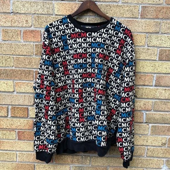 image of MCM Monogram Crewneck Sweater , Men's (Size 2XL)
