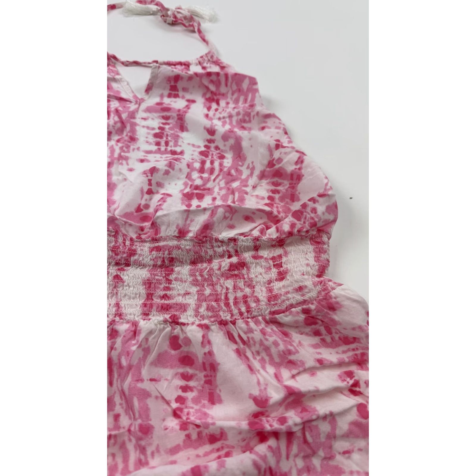 Victoria's Secret Victoria's Secret Dress Womens Medium Pink Tie Dye Halter Smocked Waist Beach Summer Casual Size M / US 6-8 / IT 42-44 - 3 Thumbnail