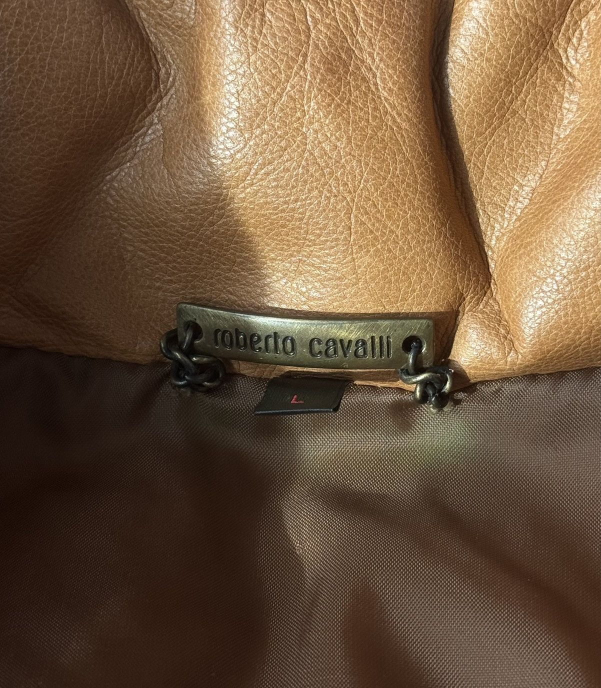 Roberto Cavalli AW2000 Roberto Cavalli Hand Painted Brown Fur Leather Jacket Size US L / EU 52-54 / 3 - 10 Thumbnail