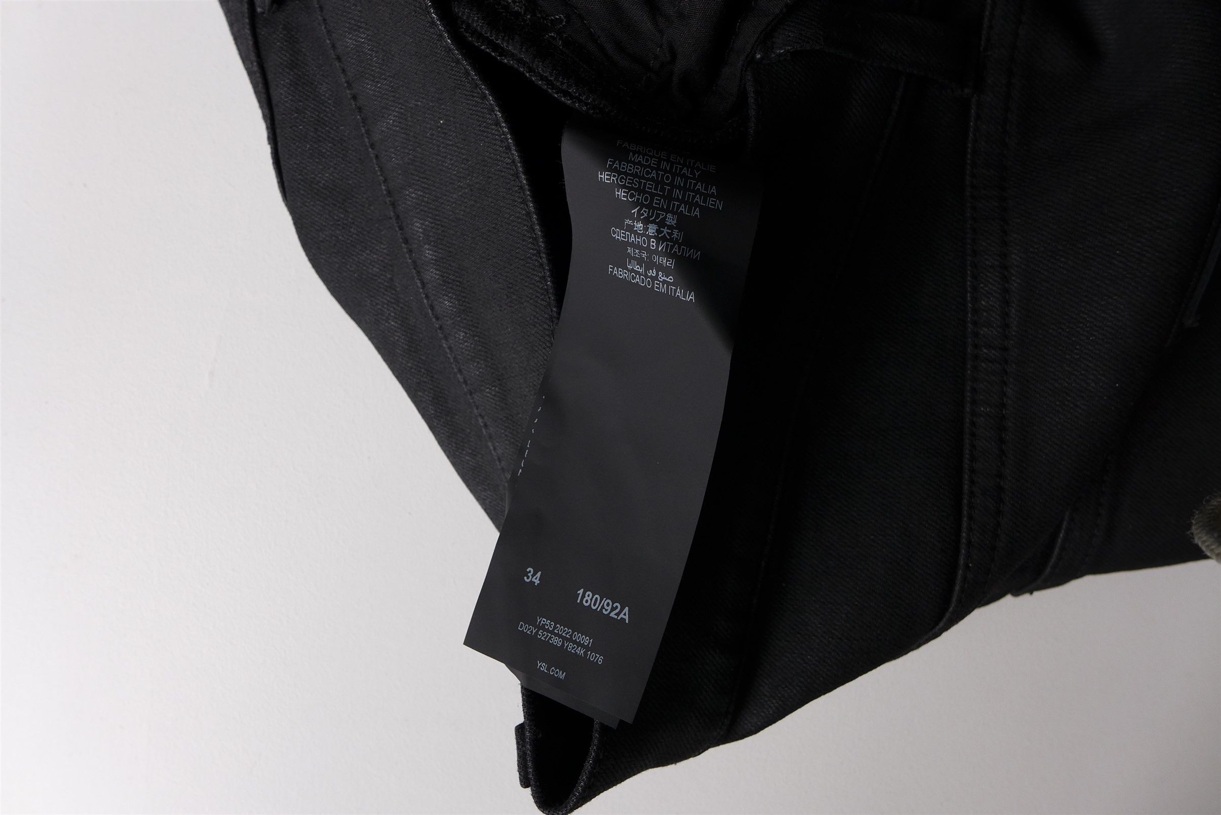 Saint Laurent Paris Saint Laurent D02 Jeans - Coated Black Denim Size US 34 / EU 50 - 17 Thumbnail