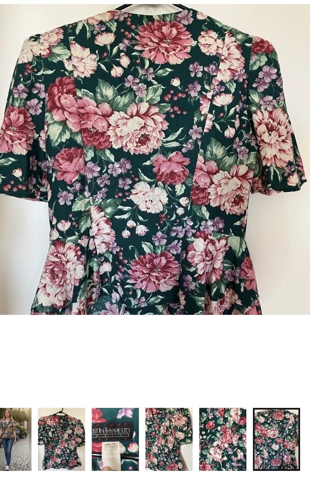 Other Vintage Just in Thyme LTD floral blouse Size XL / US 12-14 / IT 48-50 - 7 Thumbnail