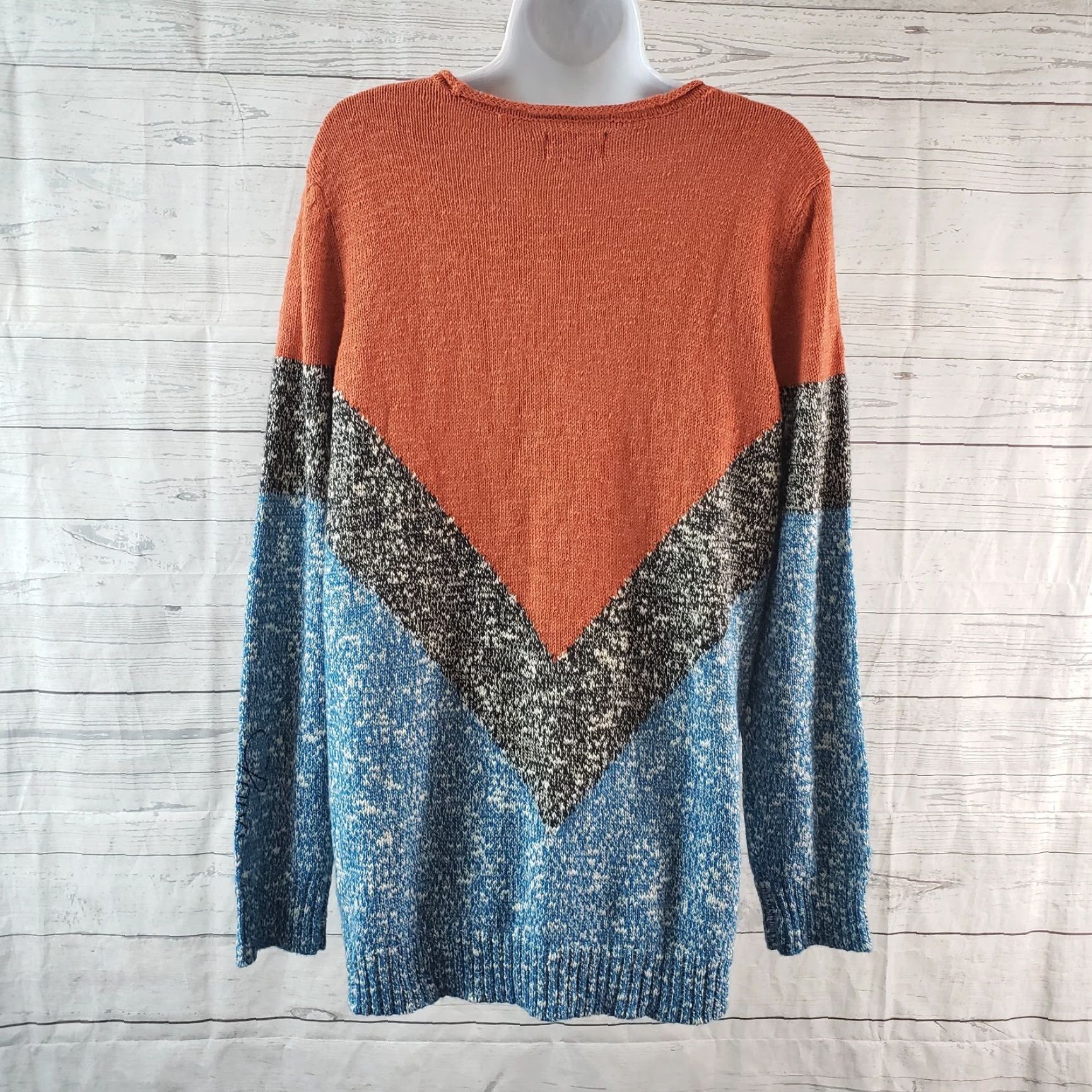 Life is Good Life is Good Womens Pullover Sweater L Orange Long Sleeve Cotton Blend Size L / US 10 / IT 46 - 4 Thumbnail
