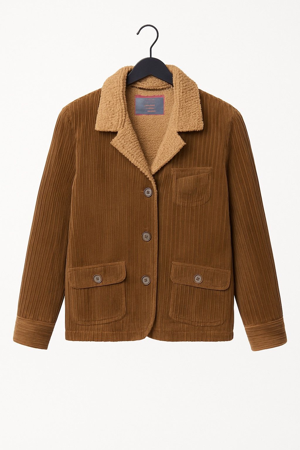 Vintage Brown Corduroy Sherpa Jacket by Nine Ten R Plus