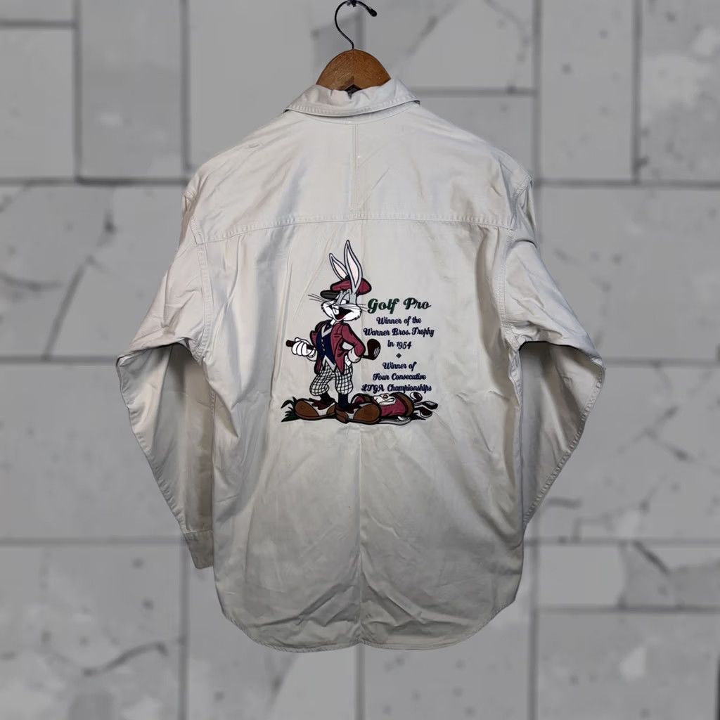 Acme Clothing VTG 1994 Acme Looney Toons Bugs Bunny Golf Button Down Shirt Men’s S Beige Double-Sided Size US S / EU 44-46 / 1 - 1 Thumbnail