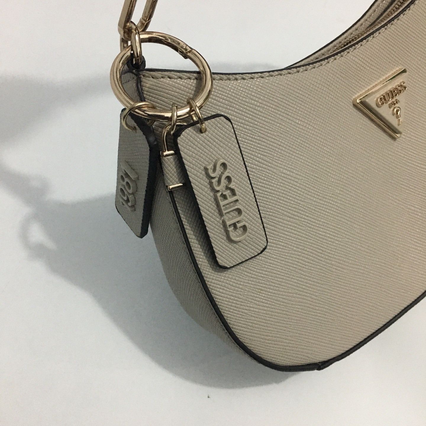 Guess Guess Noelle Top Zip Beige Shoulder Bag Size ONE SIZE - 8 Thumbnail