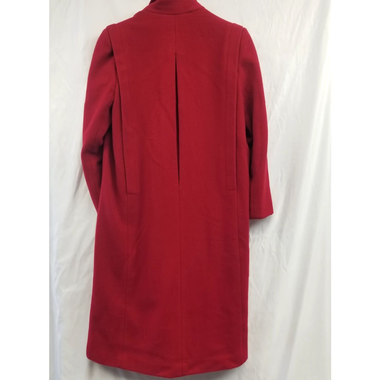 Vogue VINTAGE La Vogue Women's Coat Pea Wool Red USA Size 12 Size XL / US 12-14 / IT 48-50 - 2 Thumbnail