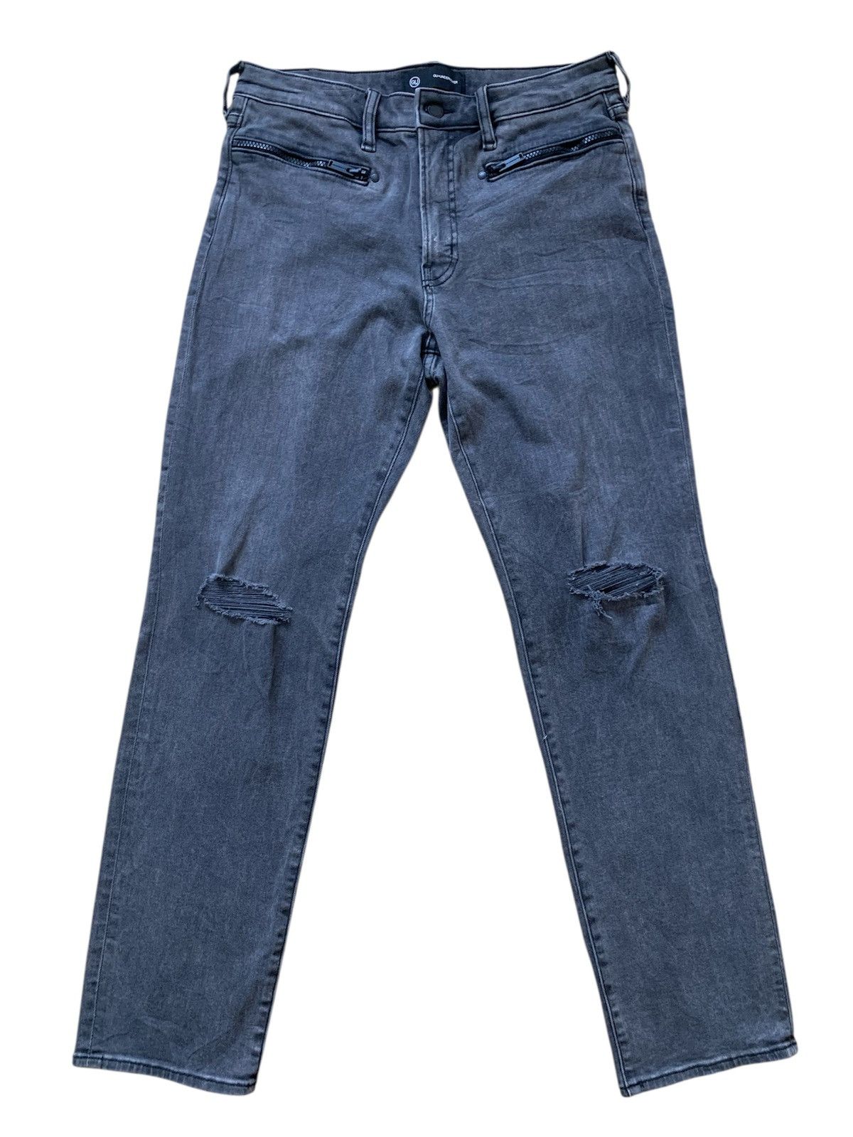 GU Distressed Gu X Undercover Faded Black Stretching Jeans Pant Size US 30 / EU 46 - 1 Thumbnail